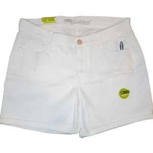 Old Navy Sweetheart Curvy White Roll Cuff Jean Shorts